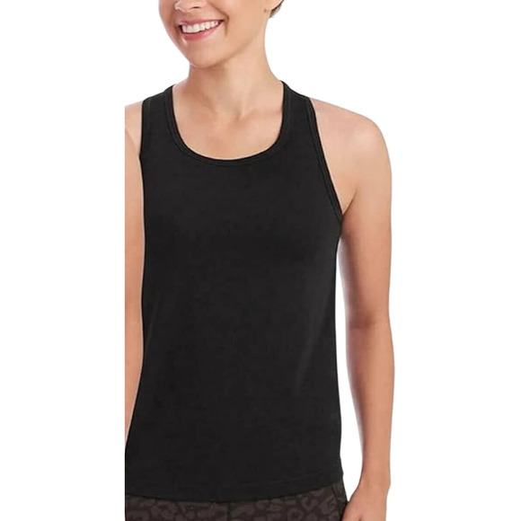 Members Mark Womens Semi Fitted Zen Tank Tops 2-Pack Leopard/Black Size S - Picture 4 of 7